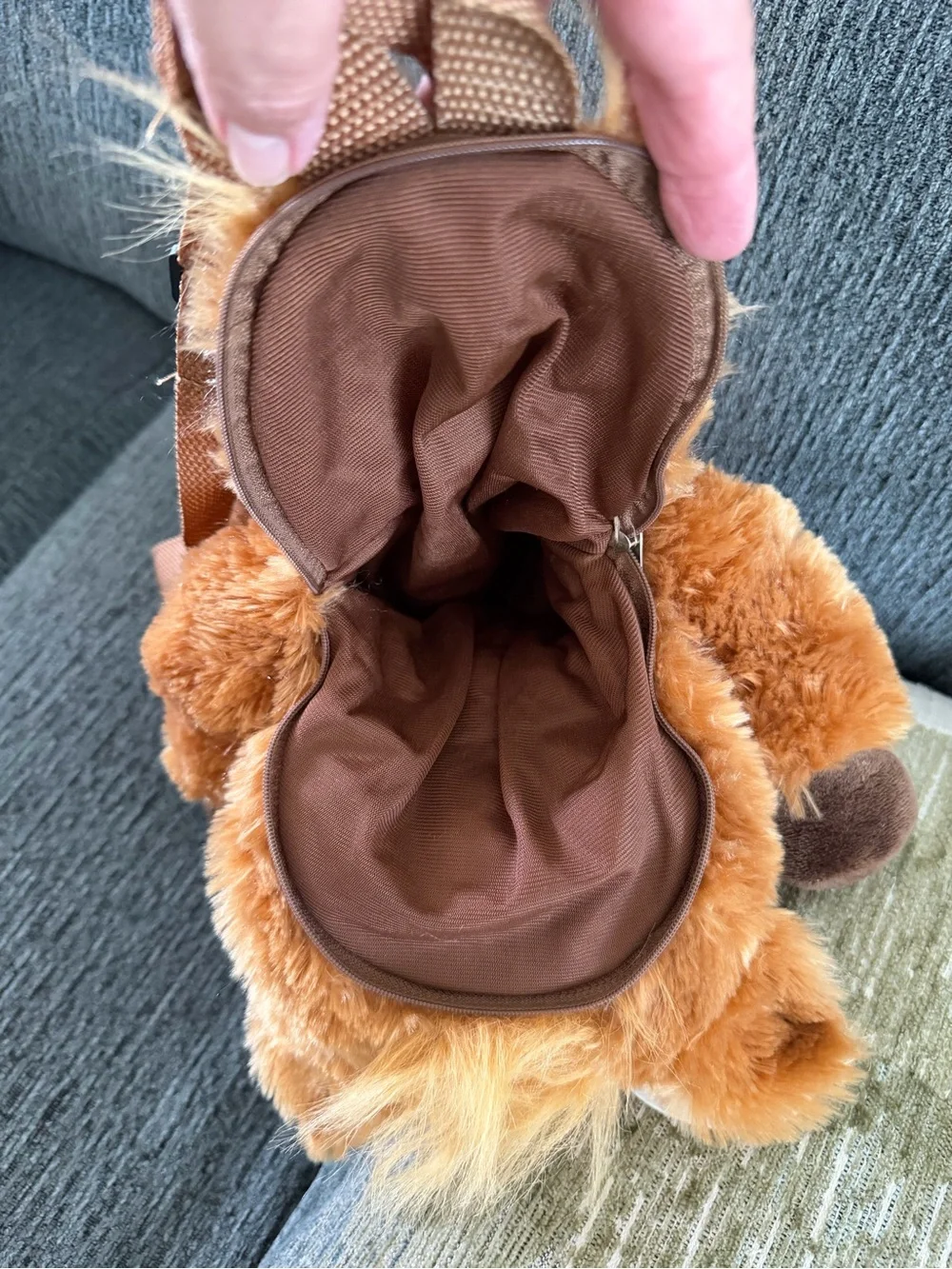 Plush Brown Horse Animal backpack - Soft Tan & White